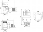 Mexen G04 termostaatiline nurkkomplekt, nikkel - W913-012-948-01, G 1/2"