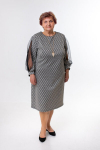 Naiste mustriline kleit Vanessa, must/valge