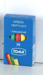 Mitte tolmlev v&auml;rviline koolikriit 10 tk TOMA