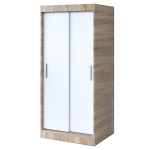 L&uuml;kandkapp riiulite ja riidepuudega Belvedo Gold Sonoma tamm / mattvalge 90 x 200 cm komplekt