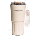 Roostevabast terasest BPA-vaba k&otilde;rrega termokruus Peterson, beež, 600 ml