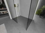 Mexen Kioto du&scaron;isein Walk-in 140 x 115 cm, l&auml;bipaistev, kuldne harjatud - 800-140-202-55-00-115