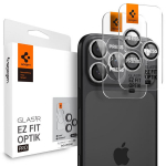&bdquo;SPIGEN GLASS TR EZ FIT&ldquo; FOTOAPARATI APSAUGAV KLAAS, M&Otilde;ELDUD &bdquo;IPHONE 14 15 16 17 PRO MAX&ldquo;, 2 PAKIS