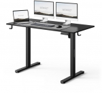 Arvutilaud reguleeritava k&otilde;rgusega SENSE7 Nojo Light 120, 120x60 cm, 72&ndash;118 cm, must