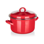 Kaanega emailpott Banquet Milton 5,9l 24cm punane