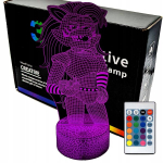 Fnaf Roxy Roxanne Wolf 3d Led &ouml;&ouml;lamp
