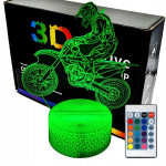 3d Led-mootorratta &ouml;&ouml;lamp kaugjuhtimispuldiga