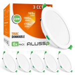 Alusso s&uuml;vistatavad LED-laevalgustid 22 W, paigaldusavadele 190&ndash;205 mm, 6 tk komplekt