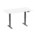 K&otilde;rguse reguleerimisega laud Up Up Bjorn II, 110x60x59 cm, valge/must