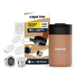 Taaskasutatavad kohvikapslid CAPSME Minimalist komplekt, Nespresso &uuml;hilduv, 2 teraspoodi, paberkaaned