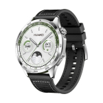 22 mm rihm, obsidiaanmust, Huawei Watch GT4 jaoks, nailon/nahk