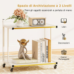 Abilaud 49x35x51 cm Valge Metallraam Ladustamine