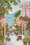 Ristpistekomplekt &bdquo;Positano, Itaalia&ldquo; 17,5 x 26 cm SBPK02