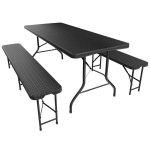 &Otilde;lleaia komplekt Homestar Amberg 3-osaline 180x74x74 cm must