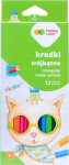V&auml;rvilised pliiatsid Happy Color, 12 tk., kolmnurgad, &uuml;mbris