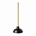 Tualeti plunger, puidust k&auml;epide, 11,5 cm, 27 cm, 1 tk