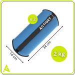 Jala- ja k&auml;eraskused Actiget 2 x 2 kg, sinine