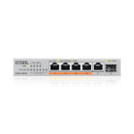 Etherneti l&uuml;liti &ndash; Zyxel Xmg-105 hj 100/1000/2500 PoE h&otilde;be, Sidabras