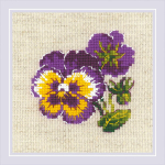 Paar Pansies ristpistes komplekt