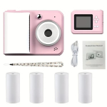 Kiirpildiga Kaamera M&auml;ngudega ja Paberirullidega, CL-7 Print Camera (pink)