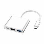 USB-C HDMI jaotur 3-&uuml;hes, 4K, 100 W, 3 A