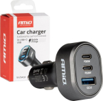 Autolaadija Qc3.0 Pd65w Pd20w 2x Usb-c 1x Usb-a