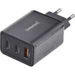 Intenso W65ACC GaN musta USB-laadija 65 W 1x USB-A, 2x USB-C&reg; must gaasi (GaN), USB Power Delivery (USB-PD)