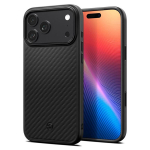 telefoni dėklas iPhone 17 Pro Max juodas aramidas MagSafe Spigen