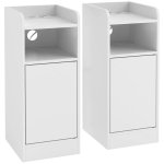 &Ouml;&ouml;kappide komplekt laadimisjaamaga, 2 tk, laius 25 cm, puitlaastplaat, valge