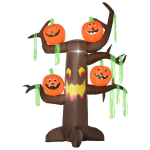 T&auml;ispuhutav Halloweeni puu k&otilde;rvitsate ja LED-valgustusega, 240 cm