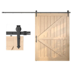 Barn Door Loft L&uuml;kandukse S&uuml;steem Must Siin 335 cm