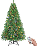 Kunstlik J&otilde;ulupuu koos 300 V&auml;rvilise LED-lambiga 180 cm Roheline