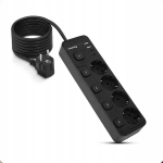 Pikenduskaabel 4 pistikupesa ja 4 Usb pistikuga, 1,5 m
