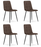 4-osaline s&ouml;&ouml;gitoolide komplekt Kara, pruun/must
