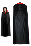 Musta mustkunstniku vampiirikuradi kost&uuml;&uuml;mimantel Halloweeniks
