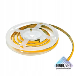 10 m Cob Led riba 5 mm &otilde;huke 6w/m 24v, soe valge 3000k, Cri>90