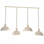 Luminux Handa ripplamp 4 E27 pesaga, 134 cm, kreem/kuldne