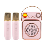 Karaoke mikrofonk&otilde;lar, EN, roosa, kahe mikrofoniga, USB-laetav