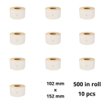 Dore termilised etiketi&shy;rullid 100 &times; 150 mm, 500 etiketti/rull, 25 mm s&uuml;damik, 10 rulli