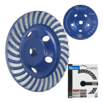 Geko Diamandi Turbo Rida Tassi Rattas G00378, 125mm, M14, 5mm, kiire ja agressiivne lihvimine, k&otilde;va terasest korpus