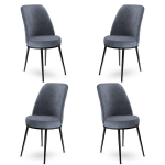 4-osaline s&ouml;&ouml;gitoolide komplekt Dexa, hall/must