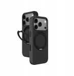Musthave iPhone 17 Pro Max musta telefoni&uuml;mbris koos alusega AmazingThing