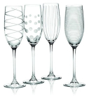 Mikasa Cheers 4 &Scaron;ampanjaklaasi komplekt - Elegantsed Fl&ouml;&ouml;diglassid komplektis