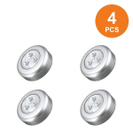 3 LED kleepuv valgusti patareidega, 4 tk