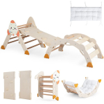 Costway 8-&uuml;hes Montessori kokkupandav puidust ronimiskomplekt siseruumide m&auml;ngukomplekt lastele alates 1. eluaastast, naturaalne