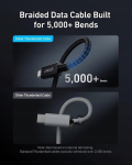 Anker Thunderbolt 4.0 USB-C &ndash; USB-C kaabel 240 W, 40 Gb/s, 8K, 1 m, 100 cm, must