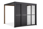L&uuml;kanduksed rosettruloodega pergolale Pergola Premium 3 m, tumehallid