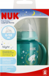 Nuk &otilde;ppetass-pudel lekkekindel 150ml 6m+ k&auml;epidemega helendav night