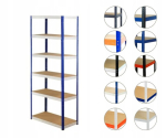 Metallist riiul Helios Hnw 196x75x45 cm, 6 riiulit, 400kg/riiul