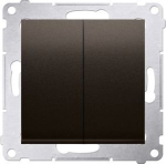 Switch Simon 54 topelt 16a matt pruun
